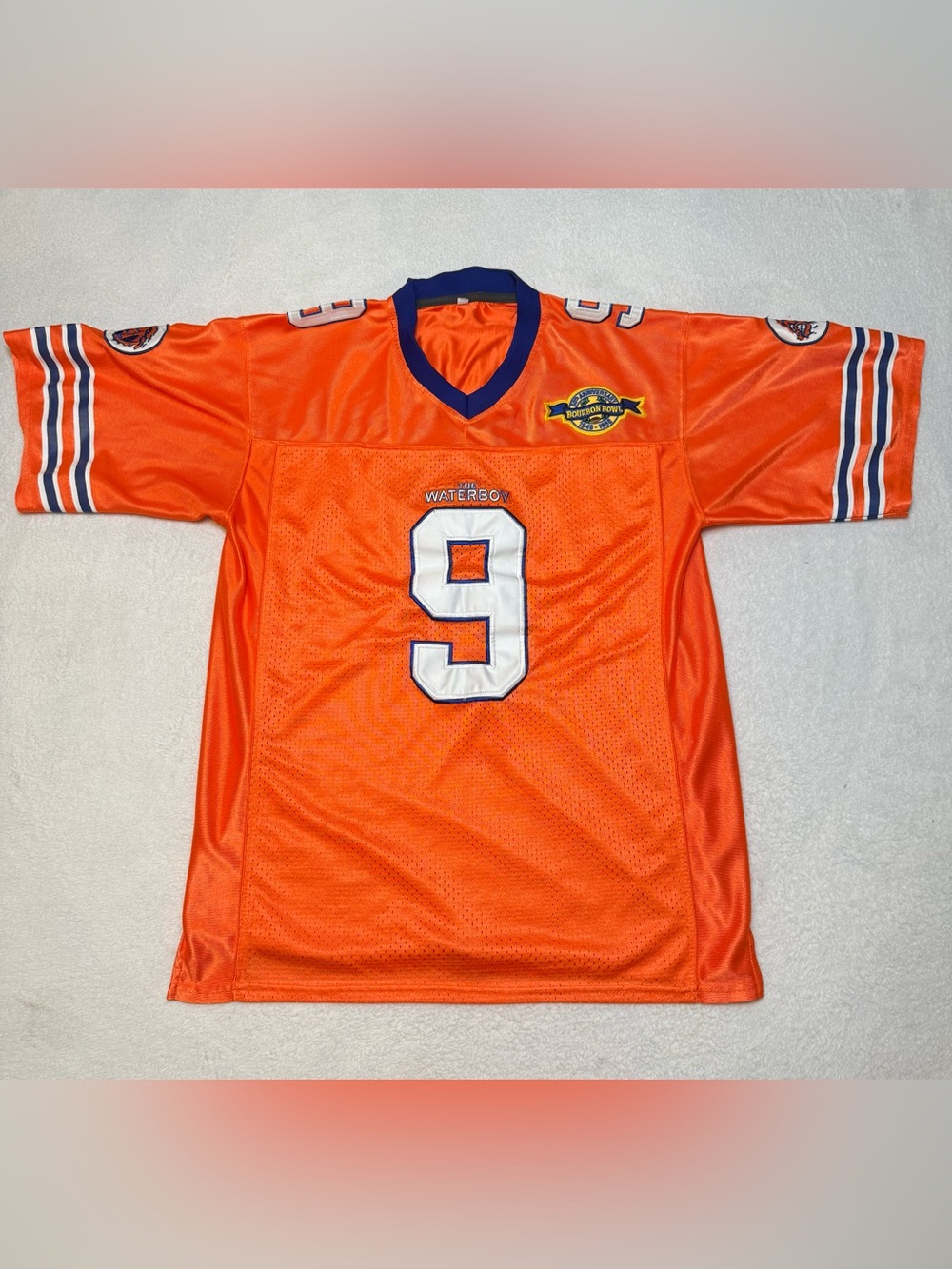 Bobby Boucher #9 from the movie “The Waterboy” Orange football jersey, Size M